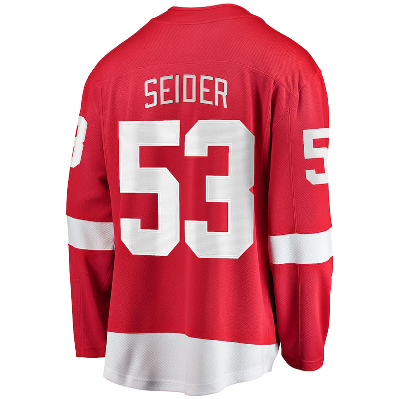 Load image into Gallery viewer, Moritz Seider Detroit Red Wings NHL Fanatics Breakaway Home Jersey
