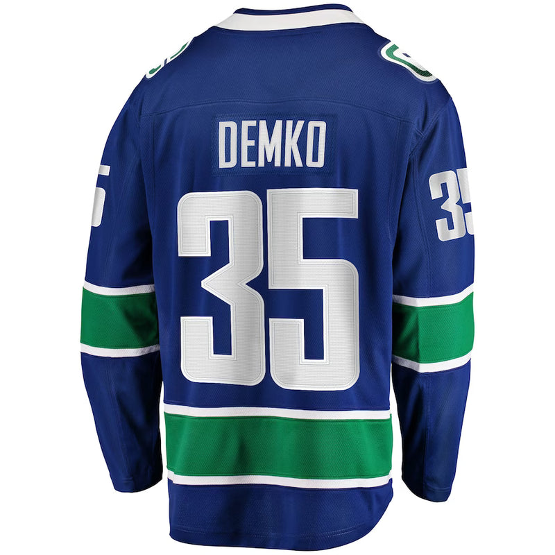 Chargez l&#39;image dans la visionneuse de la galerie, Thatcher Demko Vancouver Canucks NHL Fanatics Breakaway Maillot Domicile
