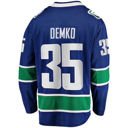 Thatcher Demko Vancouver Canucks NHL Fanatics Breakaway Home Jersey