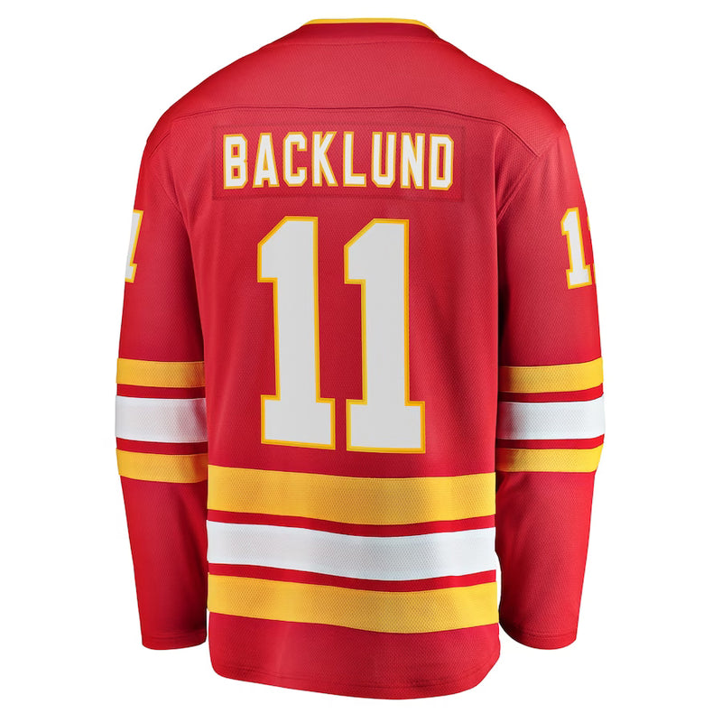 Chargez l&#39;image dans la visionneuse de la galerie, Mikael Backlund Maillot à domicile des fanatiques de la LNH des Flames de Calgary
