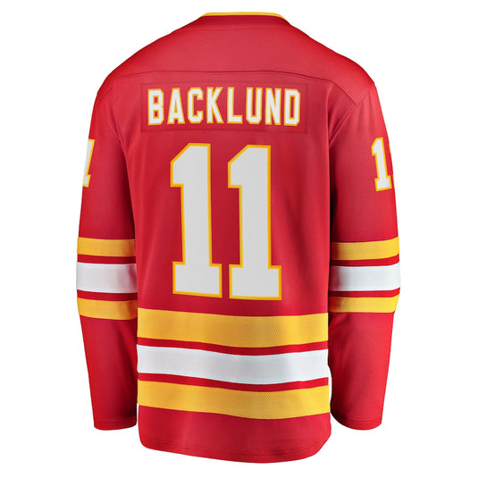 Mikael Backlund Calgary Flames NHL Fanatics Breakaway Home Jersey