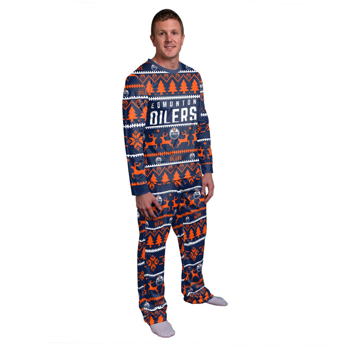 Ensemble de pyjama avec logo de la LNH des Oilers d'Edmonton