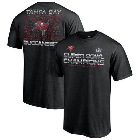 Tampa Bay Buccaneers NFL Super Bowl LV Champions Signature Roster Tee