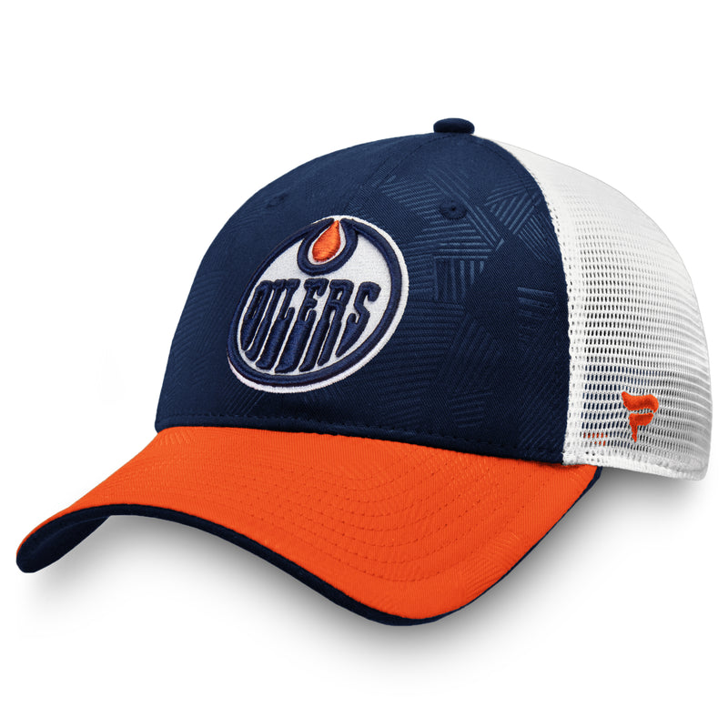 Chargez l&#39;image dans la visionneuse de la galerie, La LNH des Oilers d&#39;Edmonton révise la casquette réglable de camionneur emblématique
