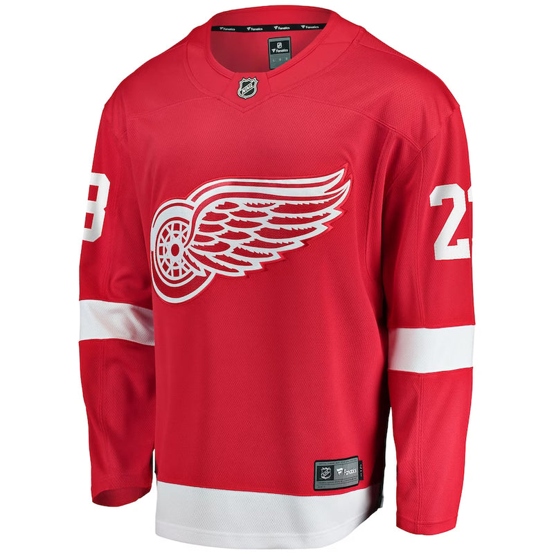 Chargez l&#39;image dans la visionneuse de la galerie, Lucas Raymond Detroit Red Wings NHL Fanatics Breakaway Maillot Domicile
