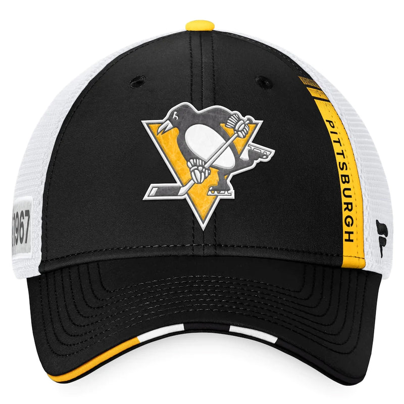 Chargez l&#39;image dans la visionneuse de la galerie, Casquette Pro Flex authentique du repêchage de la LNH 2022 des Penguins de Pittsburgh
