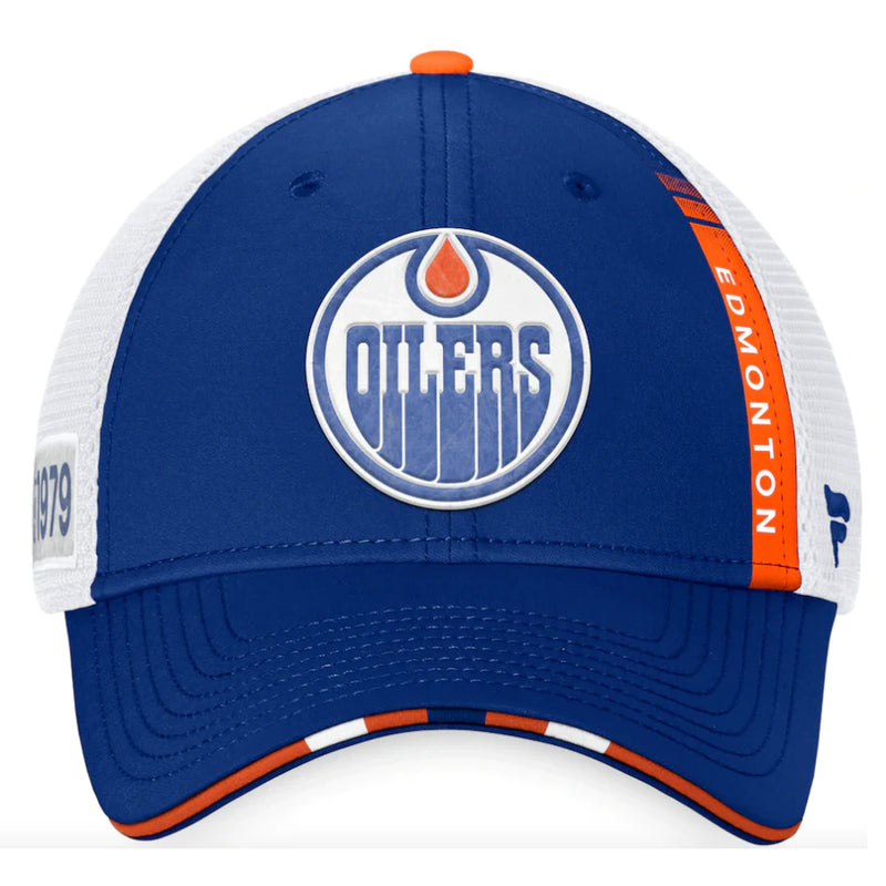 Chargez l&#39;image dans la visionneuse de la galerie, Casquette Pro Flex authentique du repêchage de la LNH des Oilers d&#39;Edmonton 2022
