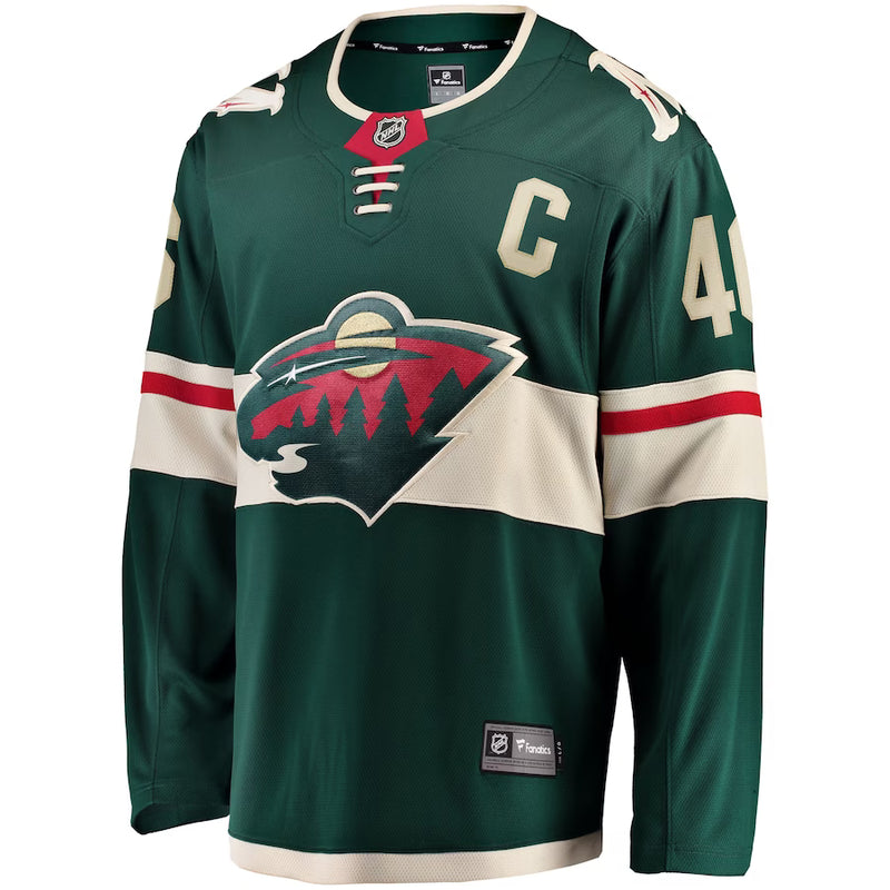 Chargez l&#39;image dans la visionneuse de la galerie, Jared Spurgeon Minnesota Wild NHL Fanatics Breakaway Maillot Domicile
