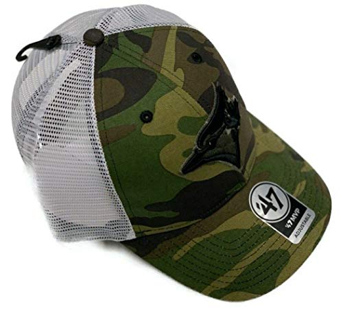 Load image into Gallery viewer, Toronto Blue Jays MLB Branson Camouflage Mesh &#39;47 MVP Adjustable Cap
