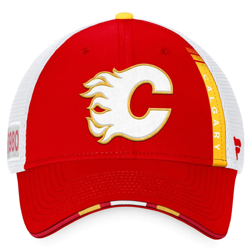 Chargez l&#39;image dans la visionneuse de la galerie, Casquette Pro Flex authentique du repêchage de la LNH 2022 des Flames de Calgary
