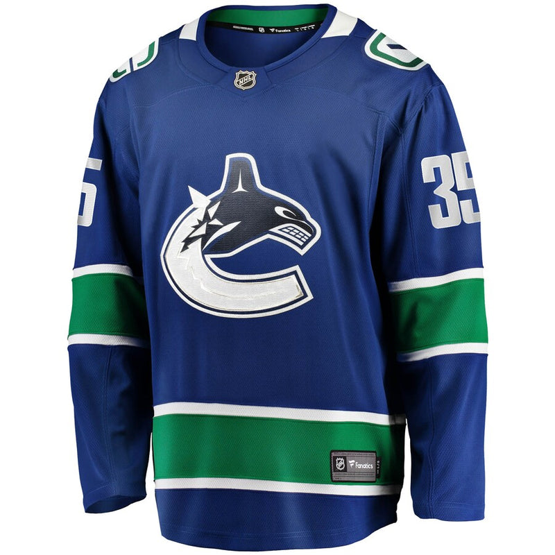 Chargez l&#39;image dans la visionneuse de la galerie, Thatcher Demko Vancouver Canucks NHL Fanatics Breakaway Maillot Domicile
