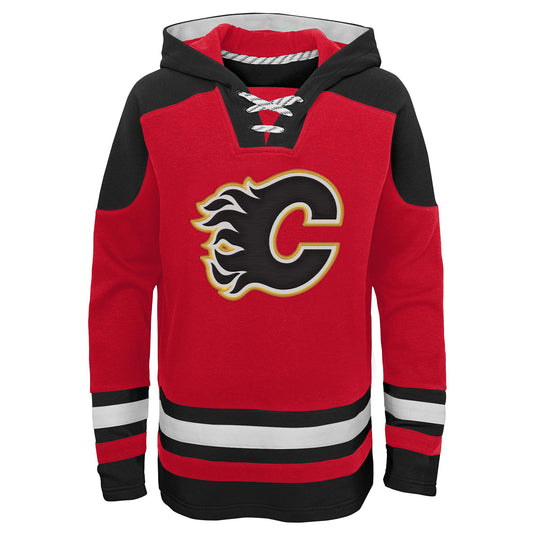 Sweat à capuche de hockey incontournable de la LNH des Flames de Calgary pour jeunes