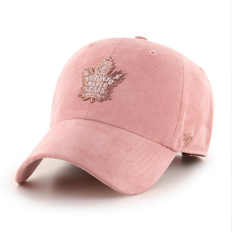 Load image into Gallery viewer, Women&#39;s Toronto Maple Leafs NHL Uptown Suede Pink Clean Up Cap
