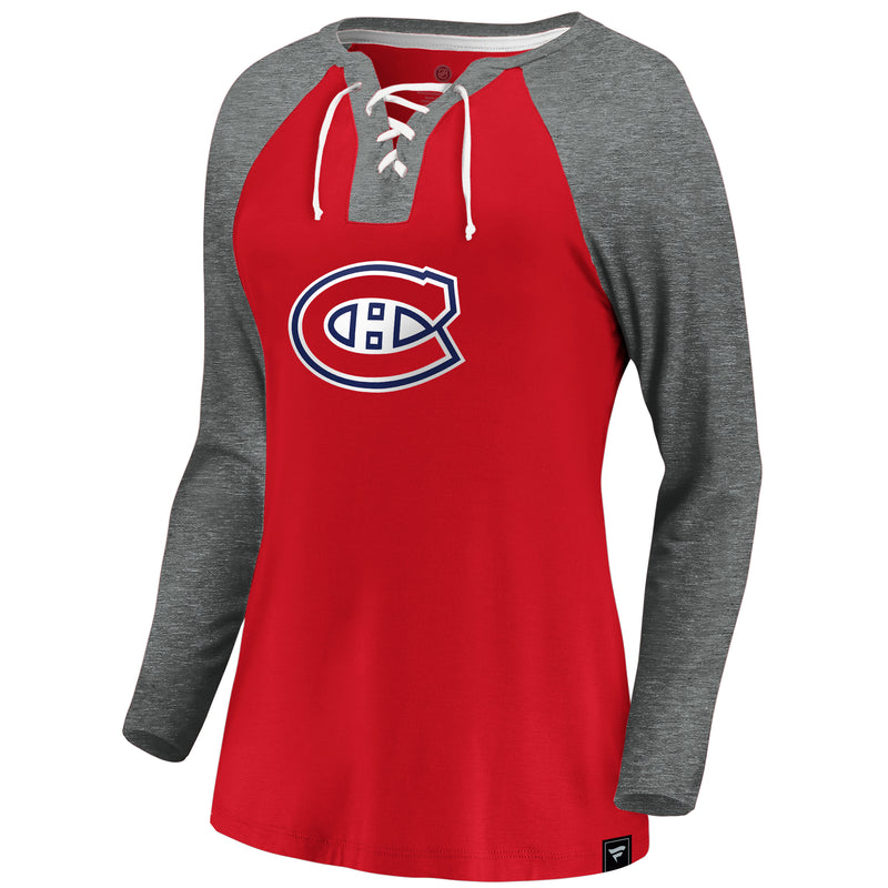 Load image into Gallery viewer, Ladies&#39; Montreal Canadiens NHL Iconic Break Out Lacing Long Sleeve
