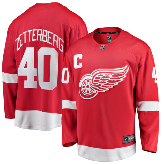 Henrik Zetterberg Detroit Red Wings NHL Fanatics Breakaway Maillot Domicile