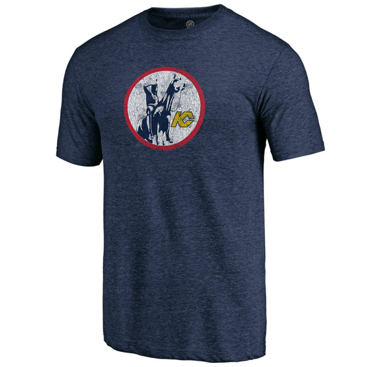 T-shirt tri-mélange primaire vintage vieilli des Scouts de Kansas City de la LNH