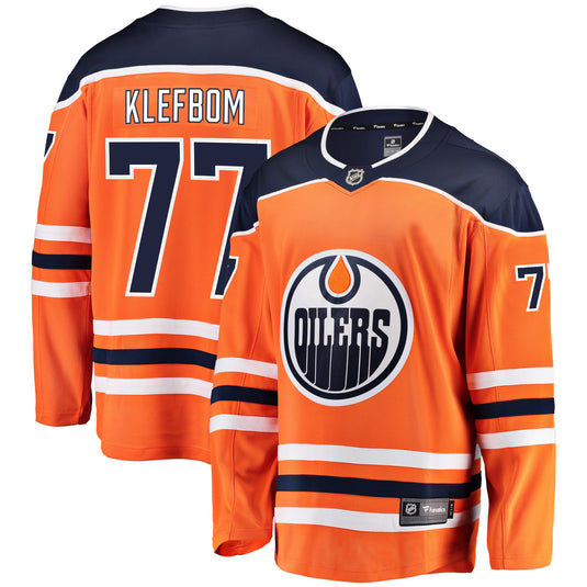 Oscar Klefbom Edmonton Oilers NHL Fanatics Breakaway Home Jersey