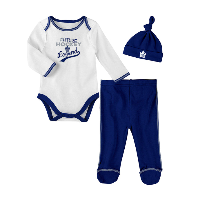 Infant Toronto Maple Leafs NHL Future Legend Creeper Pant & Hat Set