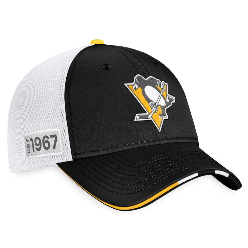 Chargez l&#39;image dans la visionneuse de la galerie, Casquette Pro Flex authentique du repêchage de la LNH 2022 des Penguins de Pittsburgh
