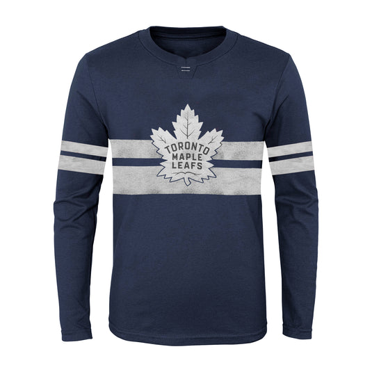 T-shirt classique à manches longues en vedette de la LNH des Maple Leafs de Toronto pour jeunes