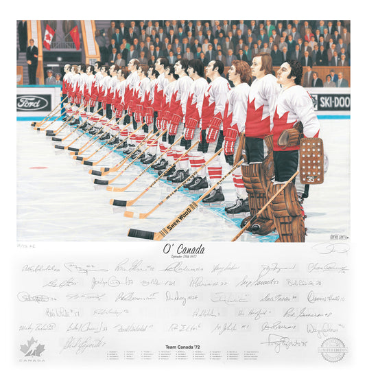 O' Canada Team Canada 1972 Signé Édition 50e anniversaire Série Summit Print /172