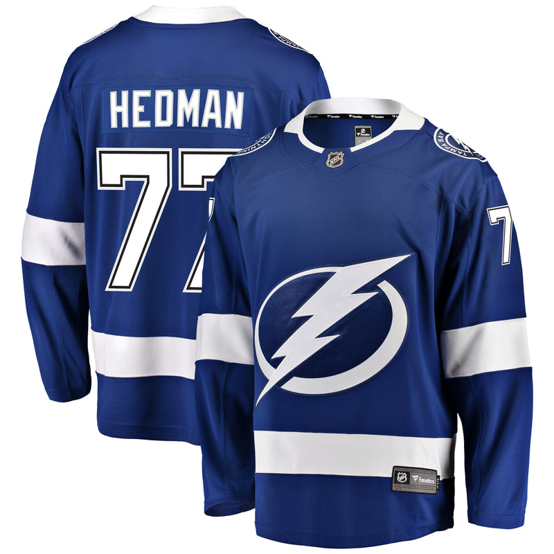 Chargez l&#39;image dans la visionneuse de la galerie, Victor Hedman Tampa Bay Lightning NHL Fanatics Breakaway Maillot Domicile
