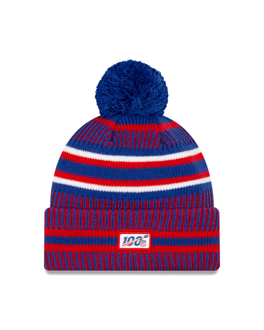 New England Patriots NFL New Era Sideline Home Tuque en tricot à revers avec logo Alt officiel