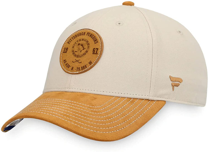 Casquette réglable beige des Penguins de Pittsburgh de la LNH pour les jeux en plein air