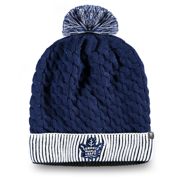 Ladies' Toronto Maple Leafs NHL Iconic Pom Pom Beanie