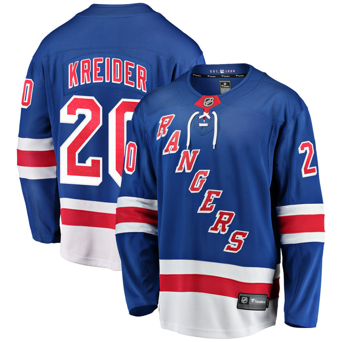 Chris Kreider New York Rangers NHL Fanatics Breakaway Maillot Domicile