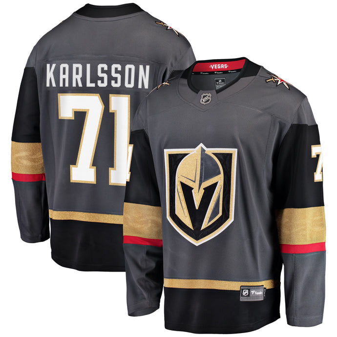 Maillot Domicile Breakaway des Fanatics de la LNH des Golden Knights de Vegas de William Karlsson