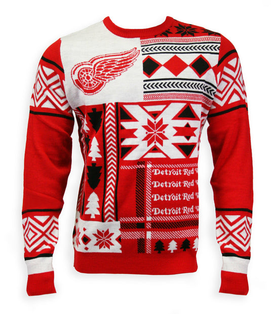 Detroit Red Wings Patchwork Crew Sweater