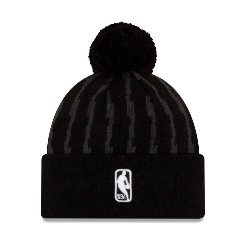 Load image into Gallery viewer, Toronto Raptors NBA Authentics City Series Holiday Pack Black Striped Pom Knit Toque
