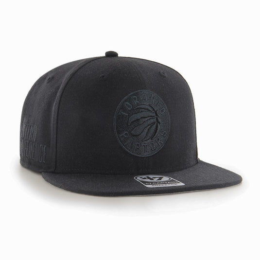Casquette de capitaine Sure Shot NBA noir sur noir des Raptors de Toronto