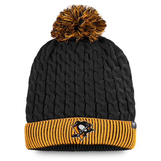 Ladies' Pittsburgh Penguins NHL Iconic Pom Pom Beanie