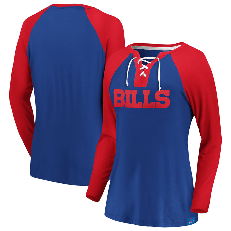Load image into Gallery viewer, Ladies&#39; Buffalo Bills NFL Fanatics Break Out Play Lace-Up Long Sleeve
