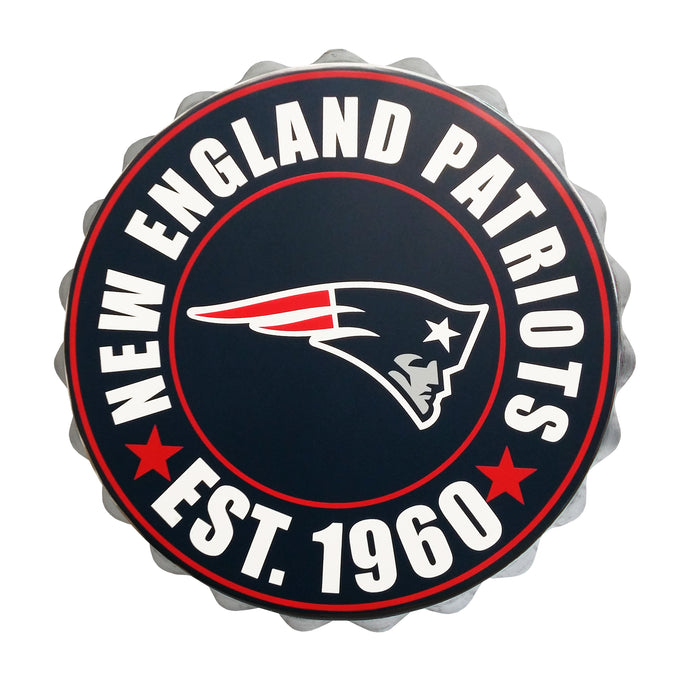 New England Patriots NFL Bottle Cap Wall Logo