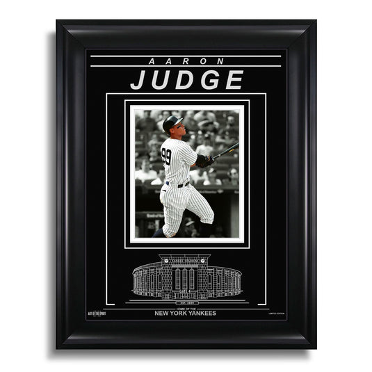 Aaron Judge New York Yankees Engraved Framed Photo - Action Spotlight