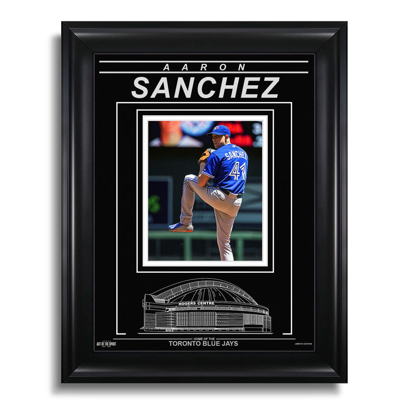 Load image into Gallery viewer, Aaron Sanchez Toronto Blue Jays Engraved Framed Photo - Action V
