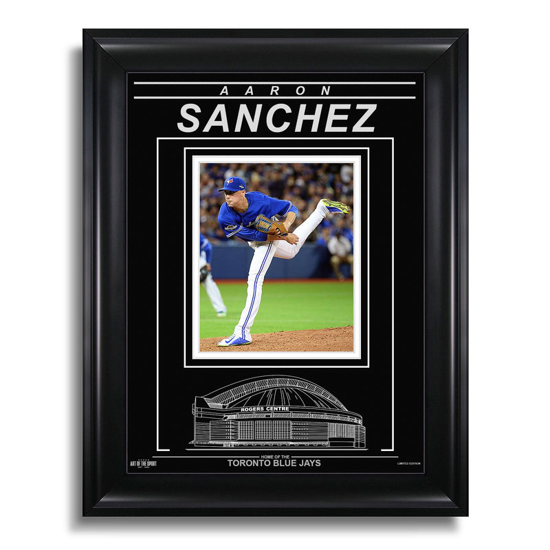 Load image into Gallery viewer, Aaron Sanchez Toronto Blue Jays Engraved Framed Photo - Action H
