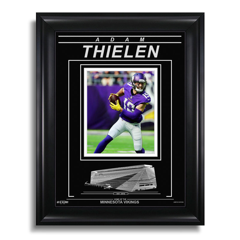 Load image into Gallery viewer, Adam Thielen Minnesota Vikings Engraved Framed Photo - Action
