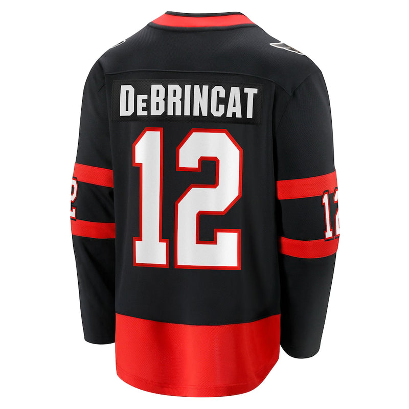Chargez l&#39;image dans la visionneuse de la galerie, Alex DeBrincat Sénateurs d&#39;Ottawa NHL Fanatics Breakaway Noir Maillot Domicile
