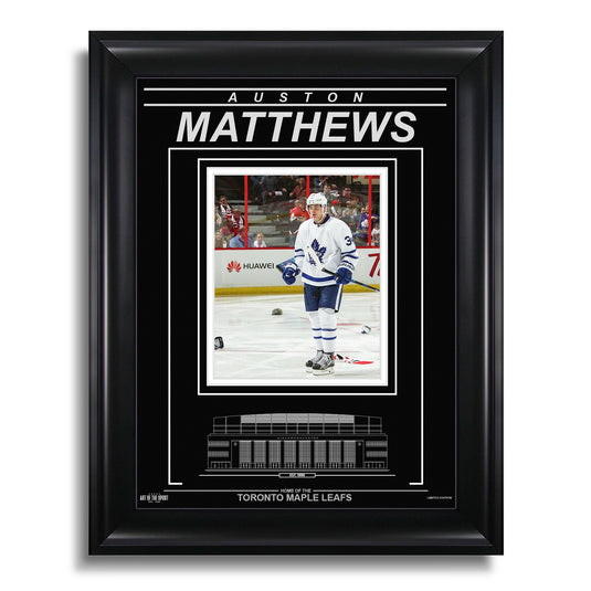 Auston Matthews Toronto Maple Leafs Engraved Framed Photo - 4 Goal Game