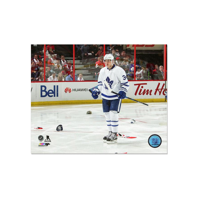 Chargez l&#39;image dans la visionneuse de la galerie, Auston Matthews Toronto Maple Leafs Photo encadrée gravée – Jeu à 4 buts
