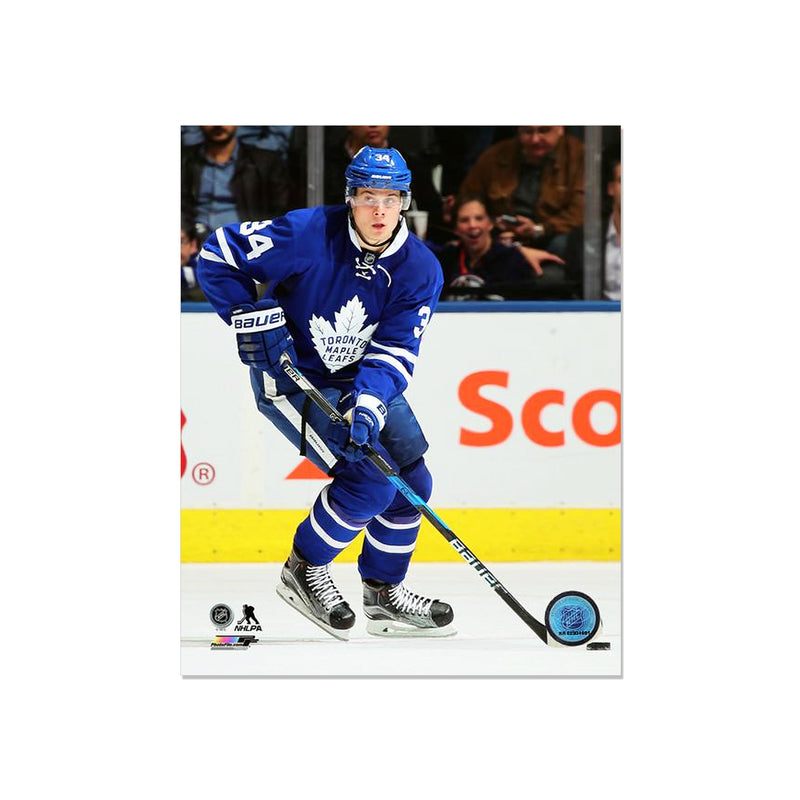 Chargez l&#39;image dans la visionneuse de la galerie, Auston Matthews Toronto Maple Leafs Photo encadrée gravée – Action Forward

