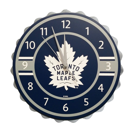 Toronto Maple Leafs NHL Bottle Cap Clock
