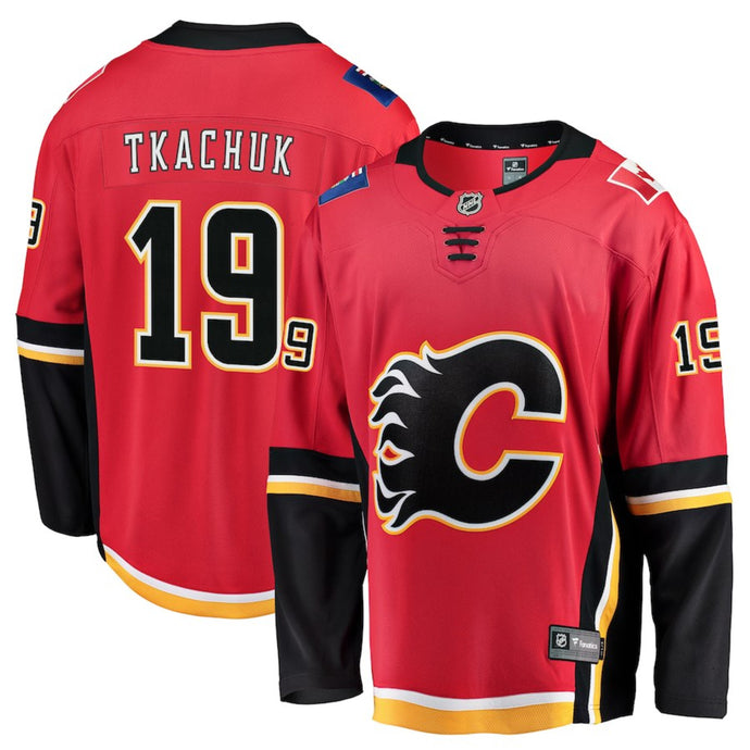 Matthew Tkachuk Maillot à domicile des fanatiques de la LNH des Flames de Calgary