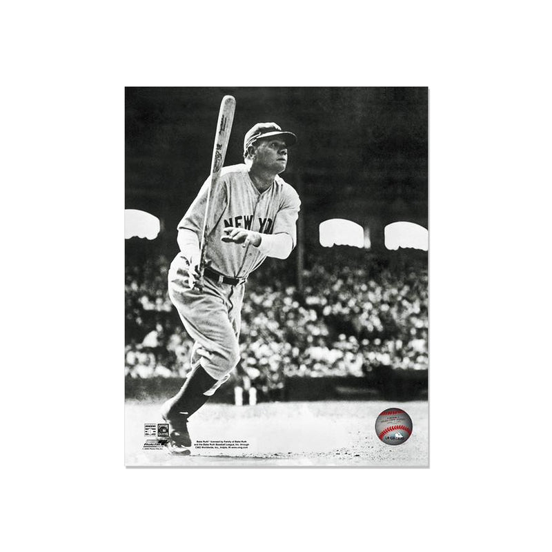 Load image into Gallery viewer, Babe Ruth New York Yankees Engraved Framed Photo - Action Hit
