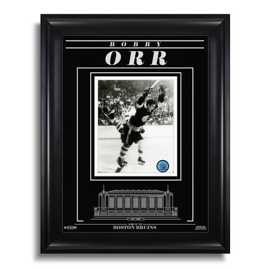 Bobby Orr Boston Bruins Engraved Framed Photo - The Goal