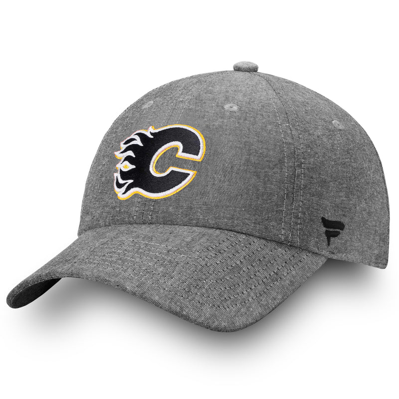 Chargez l&#39;image dans la visionneuse de la galerie, Casquette réglable fondamentale en chambray de la LNH des Flames de Calgary
